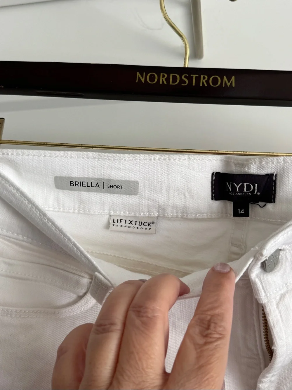 NYDJ White Denim Bermuda Shorts